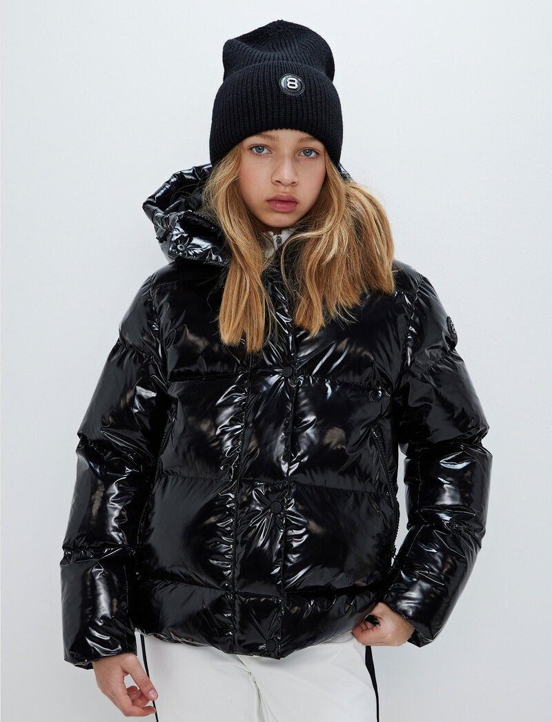 Saga Jr Ski Jacket - Black Glossy