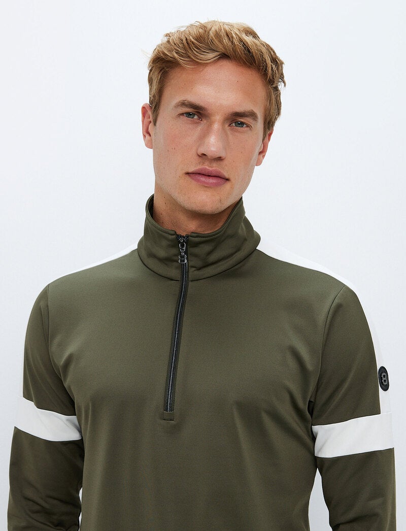 Dino 1/2 Zip Sweat - Royal Green