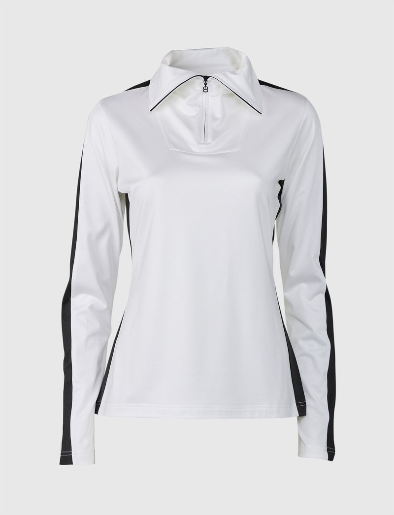 Vanessa W 1/2 Zip Sweat - Blanc