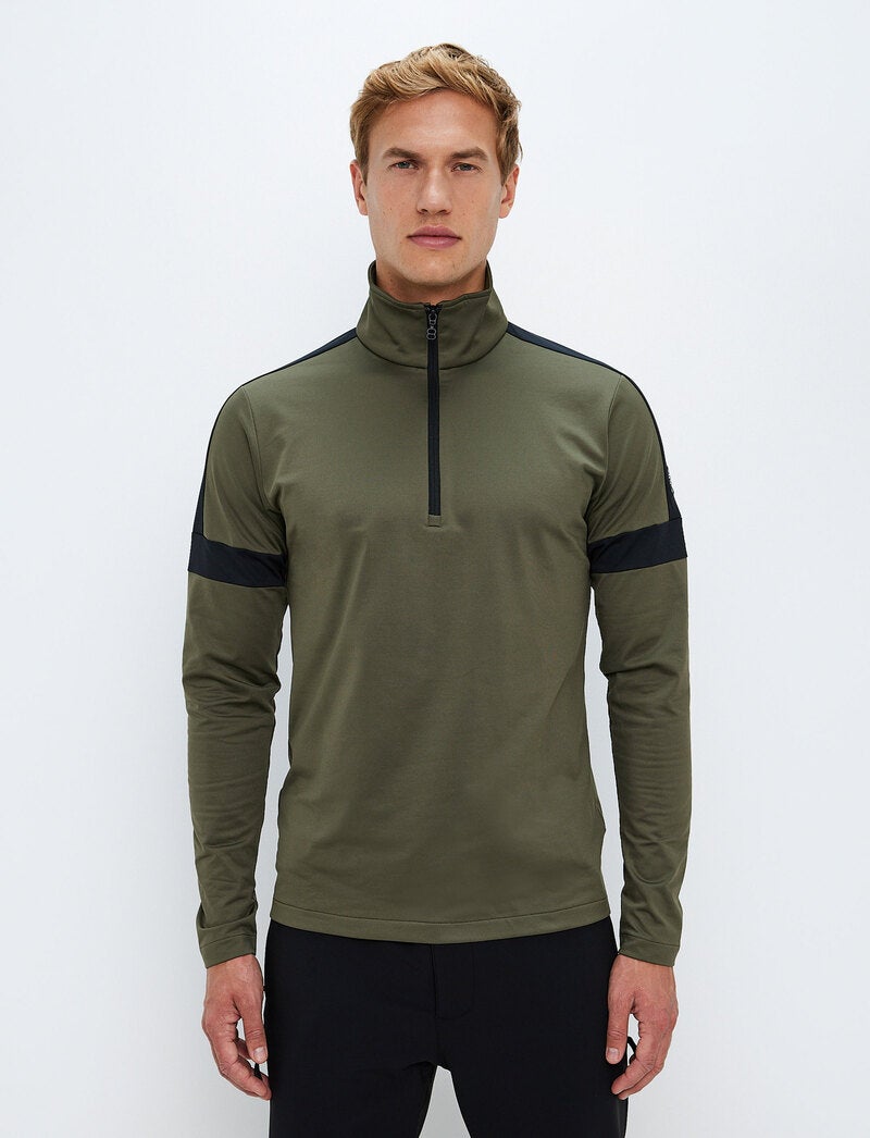 Dino 1/2 Zip Sweat - Army Green