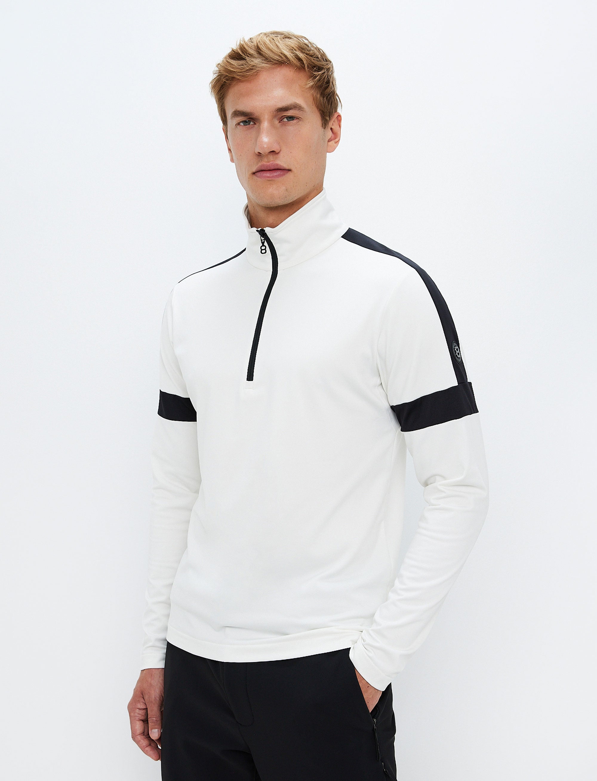 Dino 1/2 Zip Sweat - Blanc