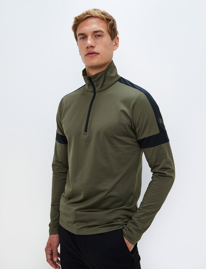 Dino 1/2 Zip Sweat - Army Green