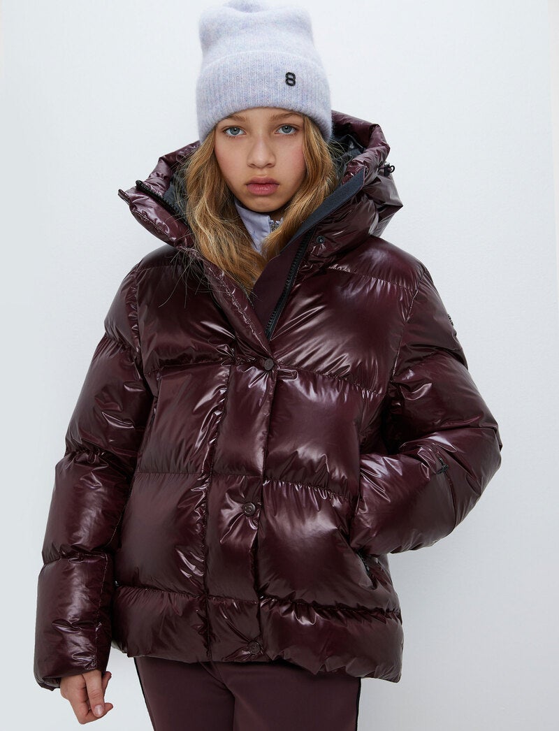 Saga Jr Ski Jacket - Dk Burgundy