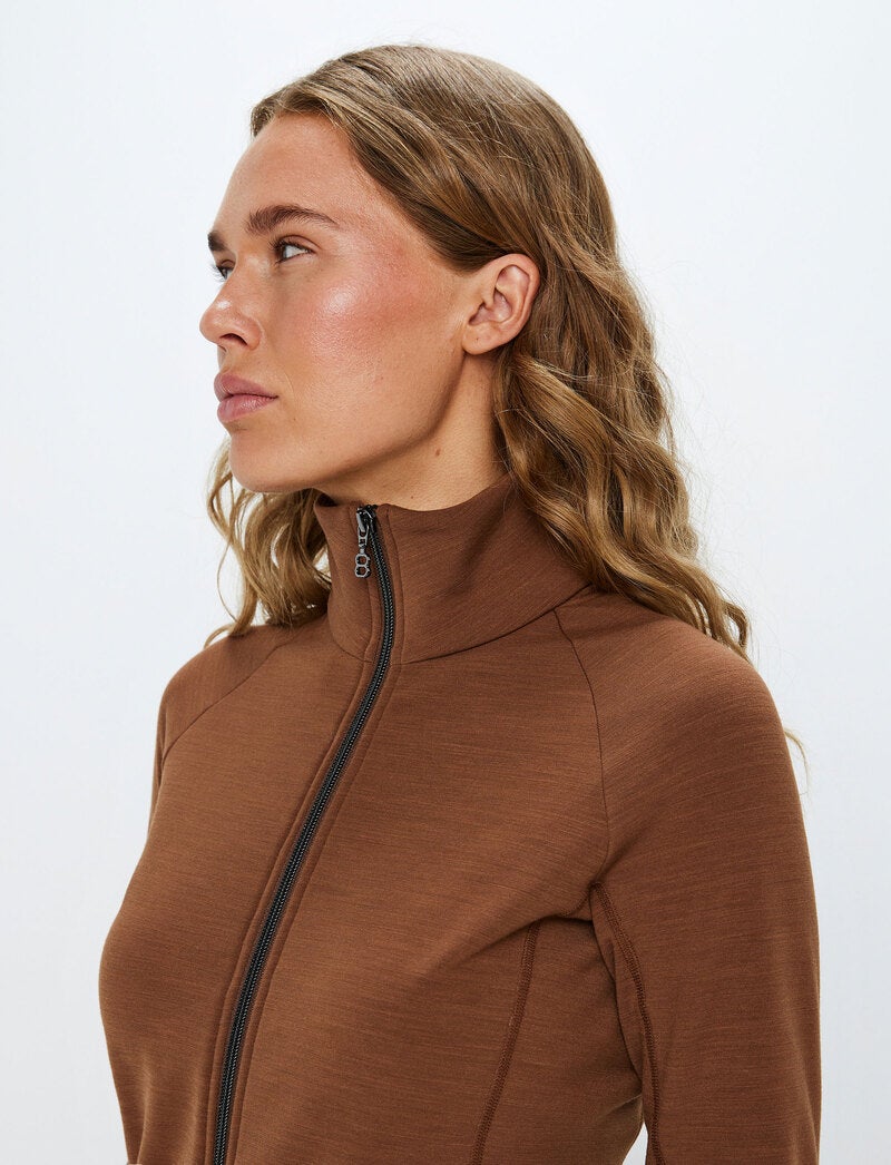 Hallie W Wool Sweat - Cashmere Brown