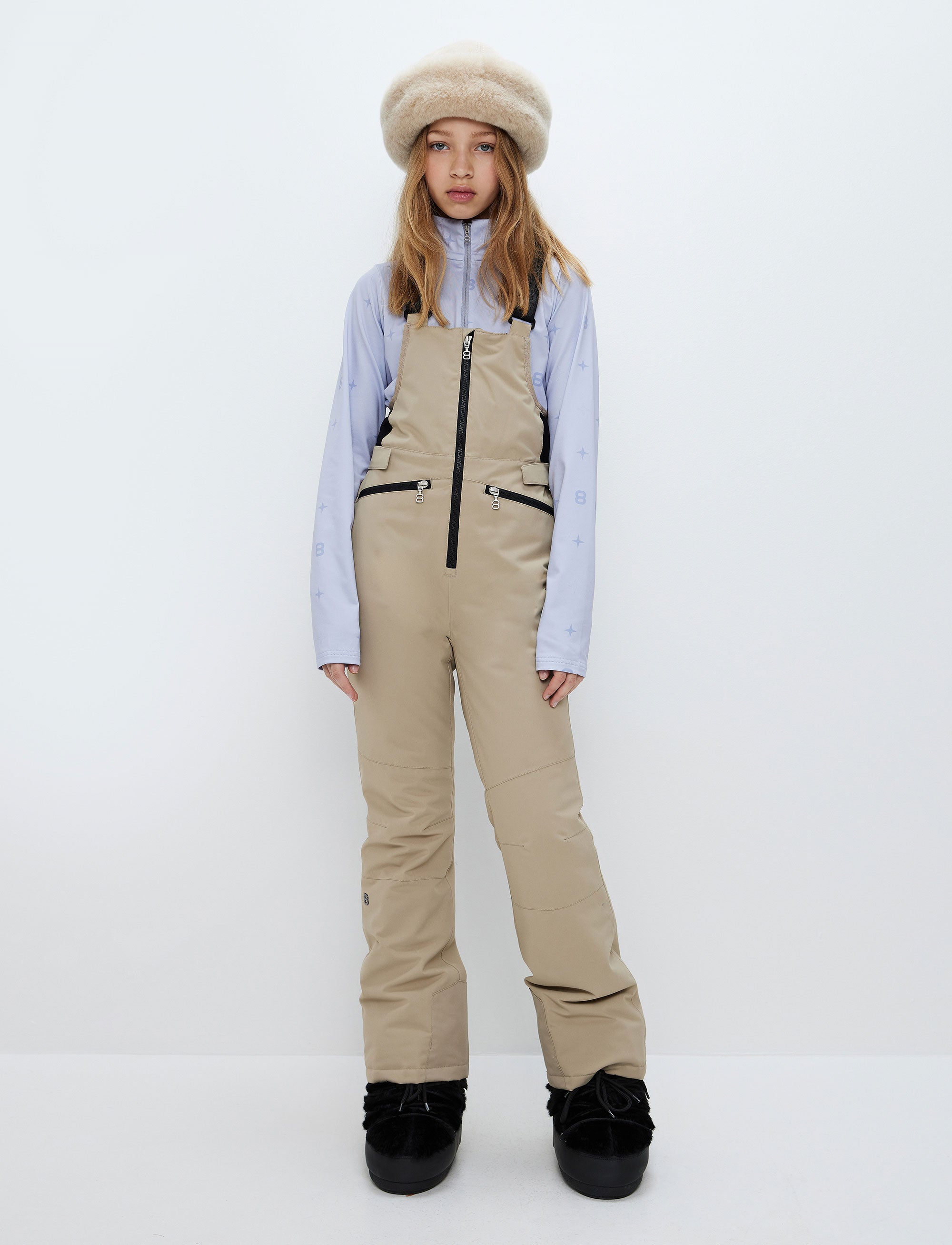 Ella JR Bib Pant - Lt Fallen Rock