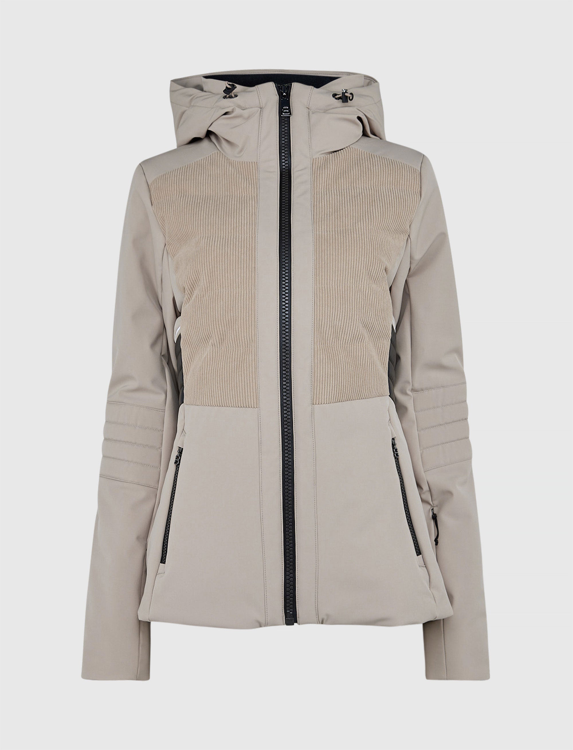 Clarice W Cord Ski Jacket - Lt Beige