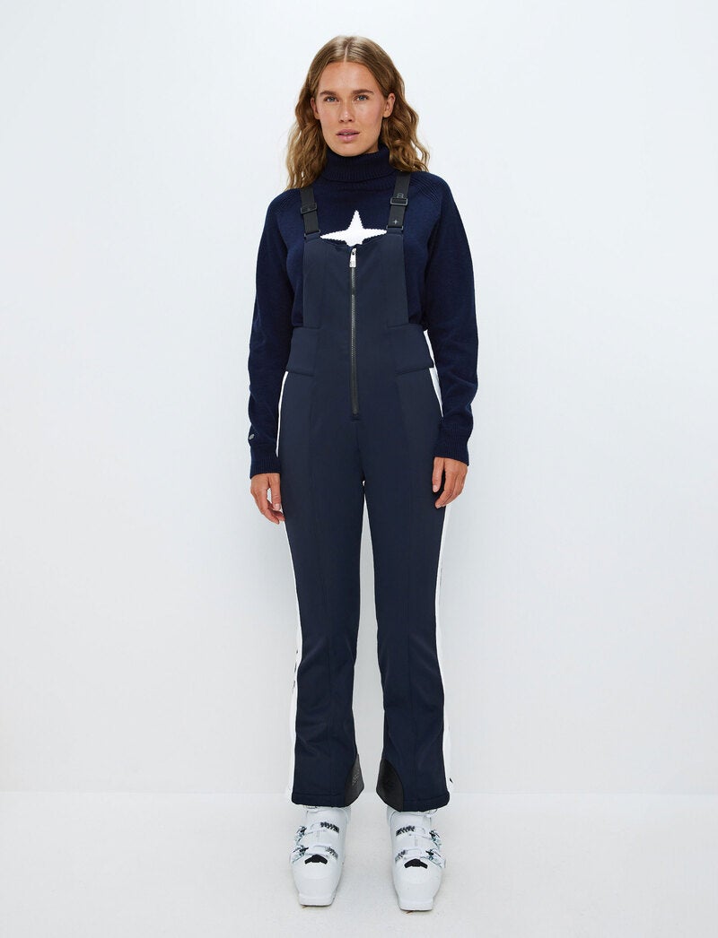 Maya W Bib Pant - Navy/Blanc