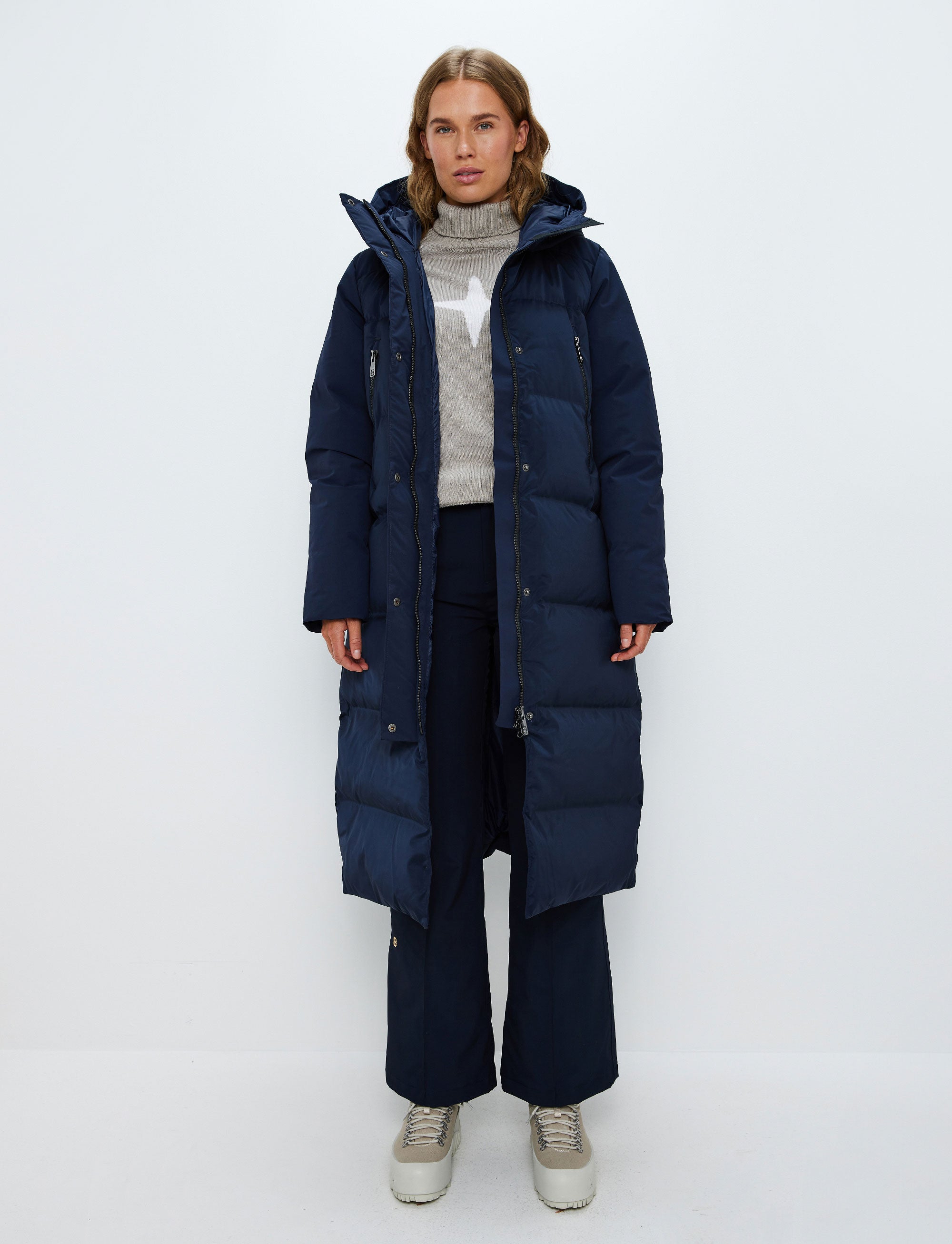 Lilly W Down Coat - Navy