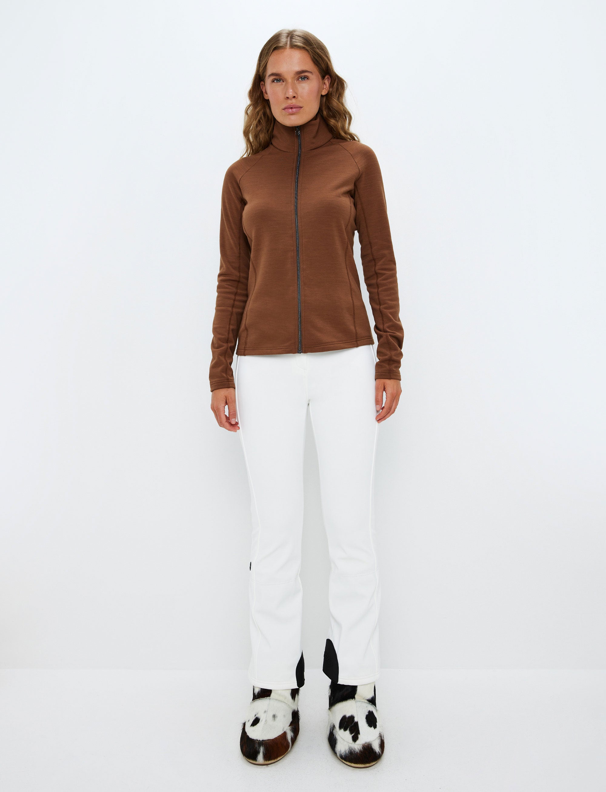 Hallie W Wool Sweat - Cashmere Brown