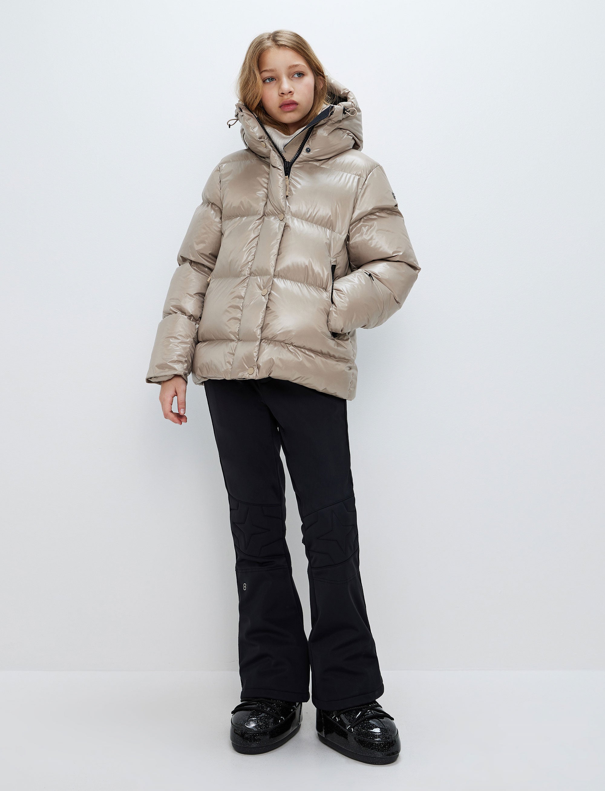 Saga Jr Ski Jacket - Lt Beige