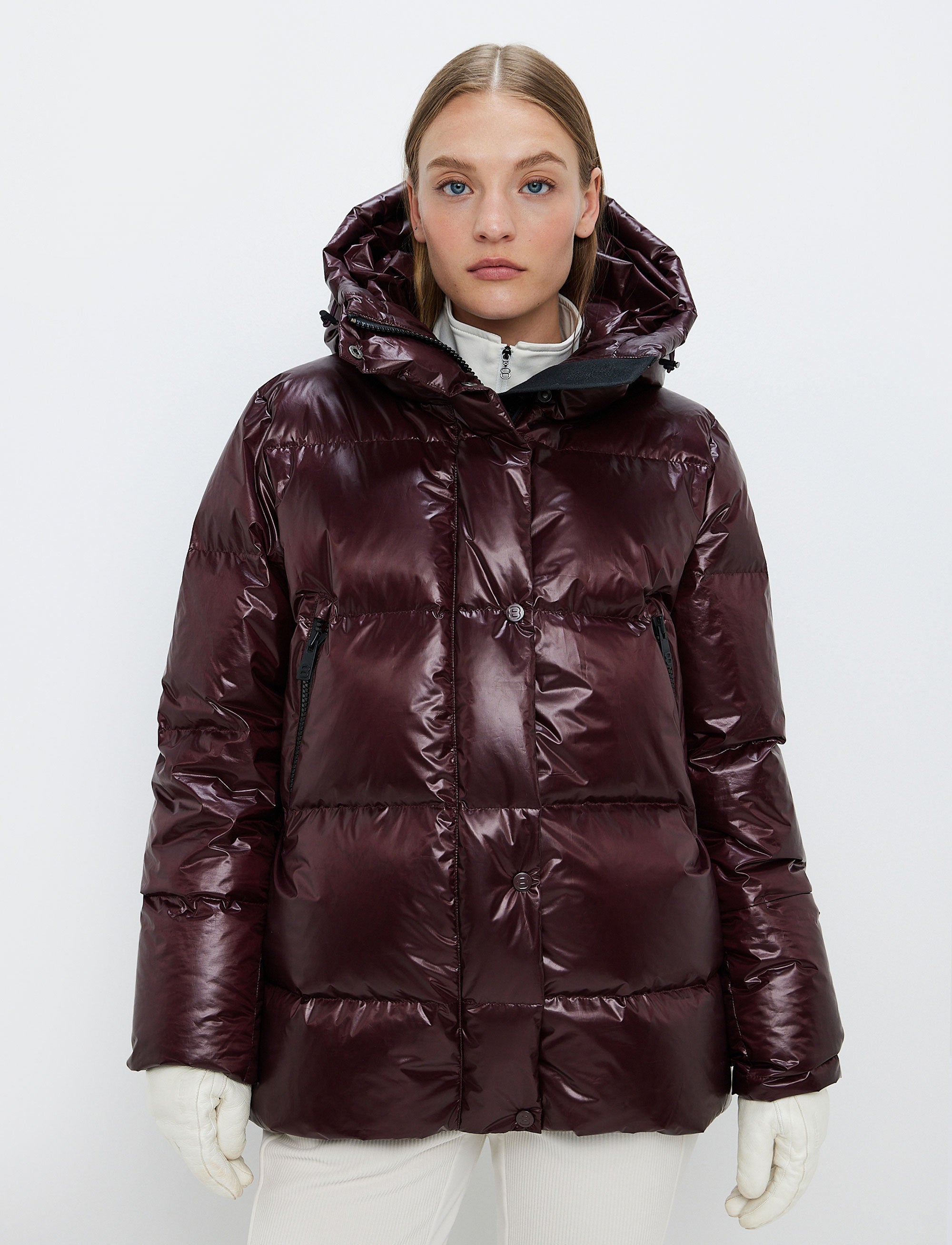 Sarah W Ski Down Jacket - Dk Burgundy