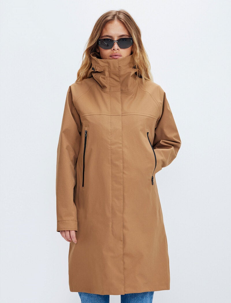 Angela 3L Coat - Camel Brown