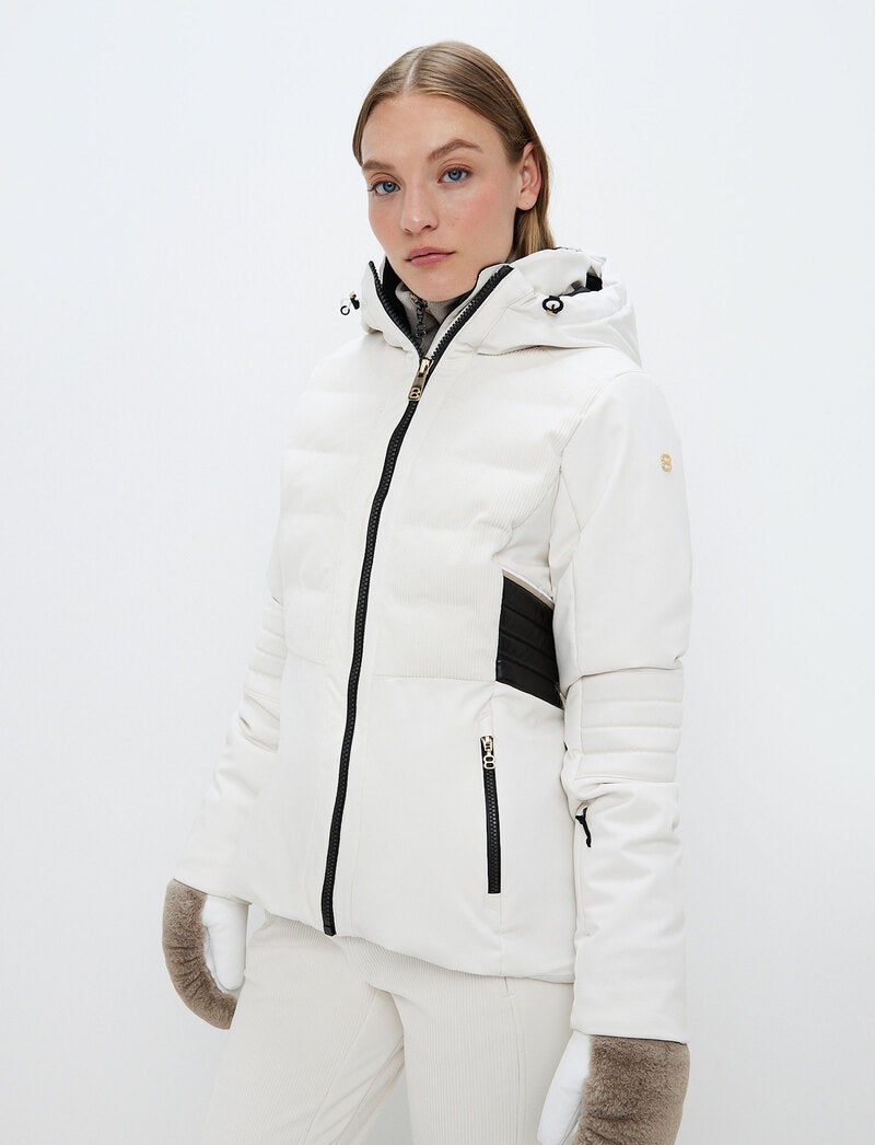 Clarice W Cord Ski Jacket - Winter White