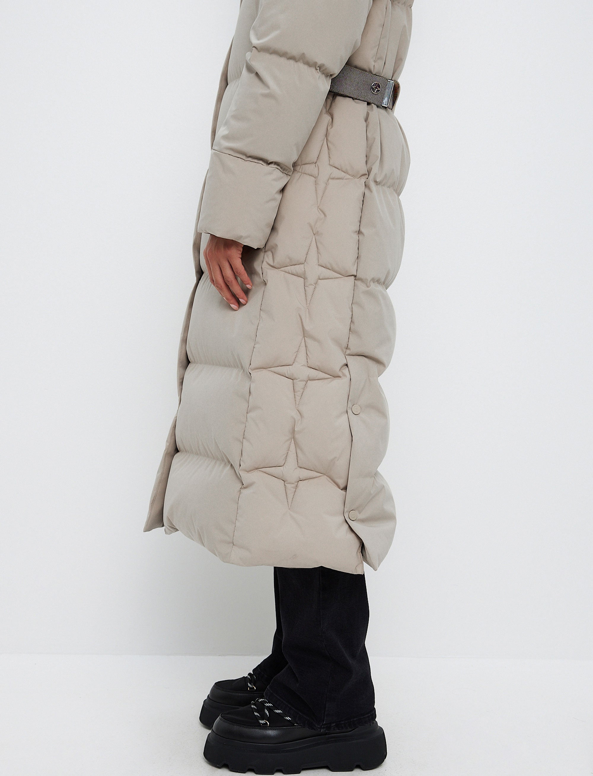 Ruth W Down Coat - Lt Beige