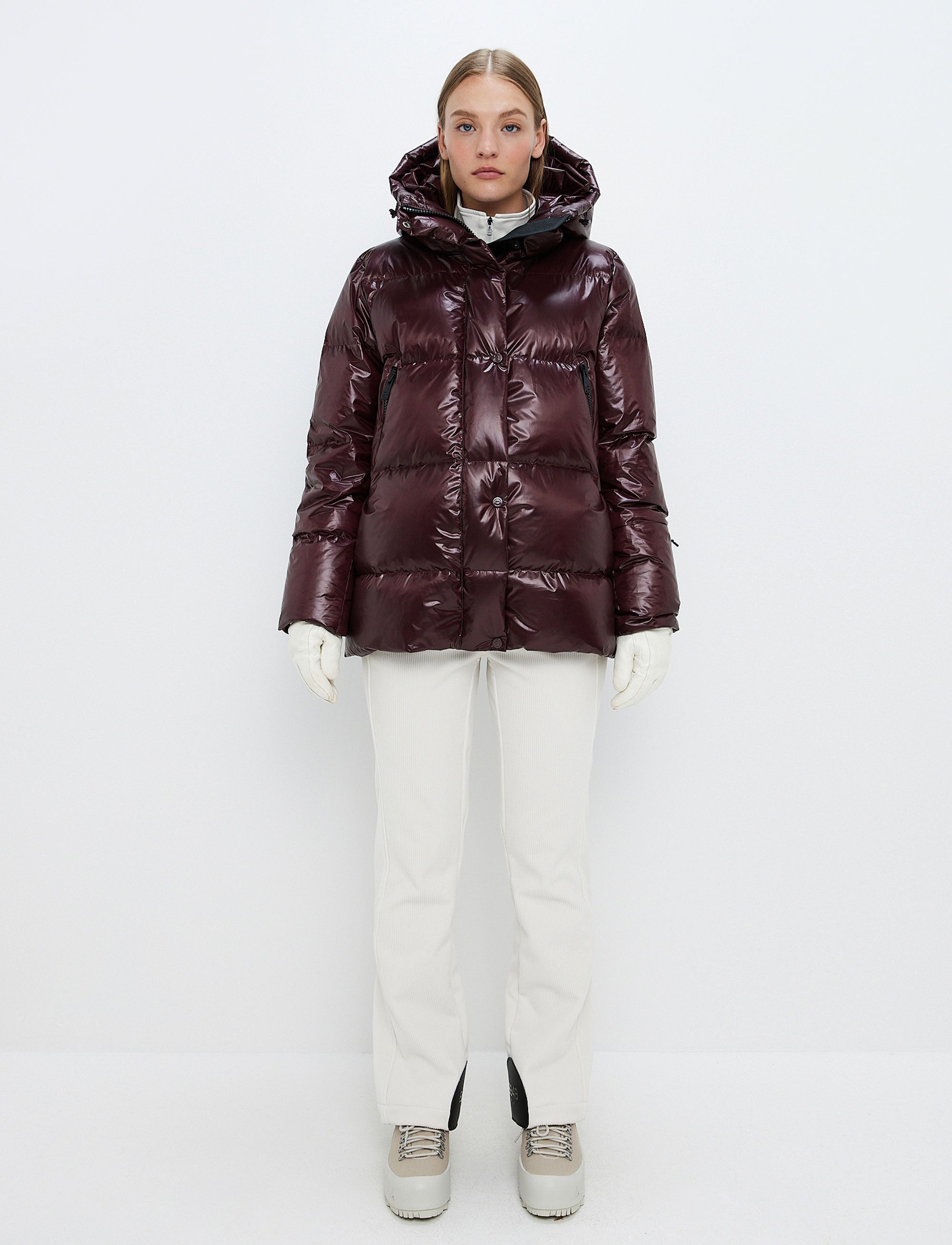 Sarah W Ski Down Jacket - Dk Burgundy