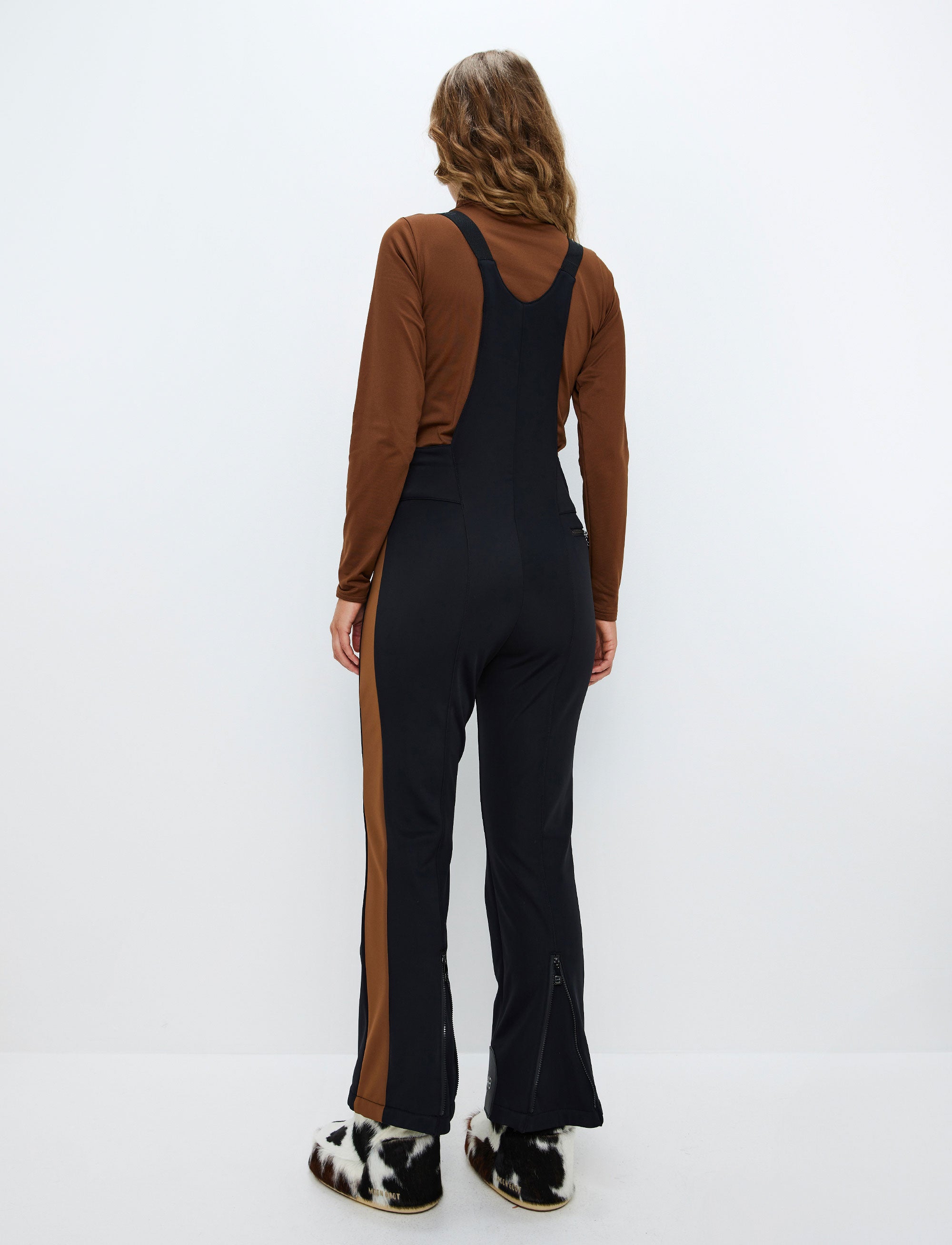 Maya W Bib Pant - Black/Cashmere Brown