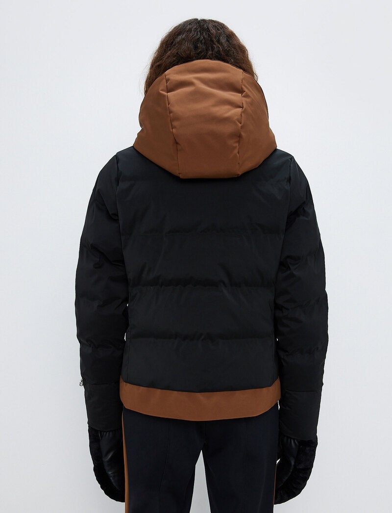 Harlow W Ski Jacket - Black/Cashmere Brown