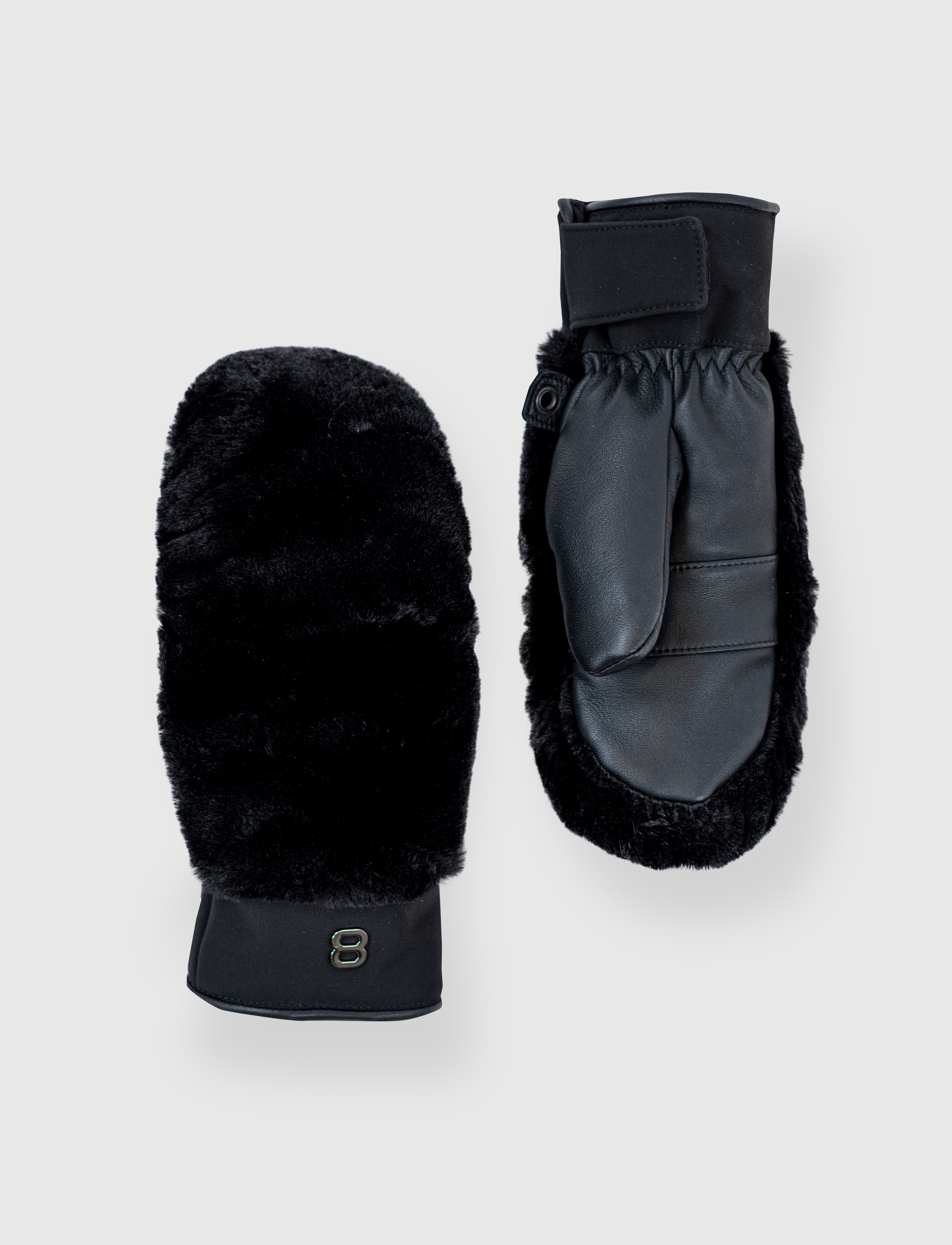 Fluffy 8 Mitten - Black