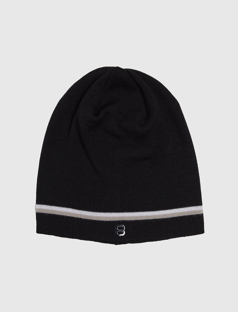 Asp Stripe Wool Beanie - Black