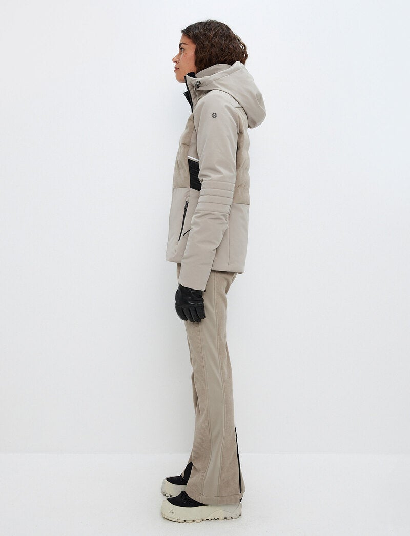 Clarice W Cord Ski Jacket - Lt Beige