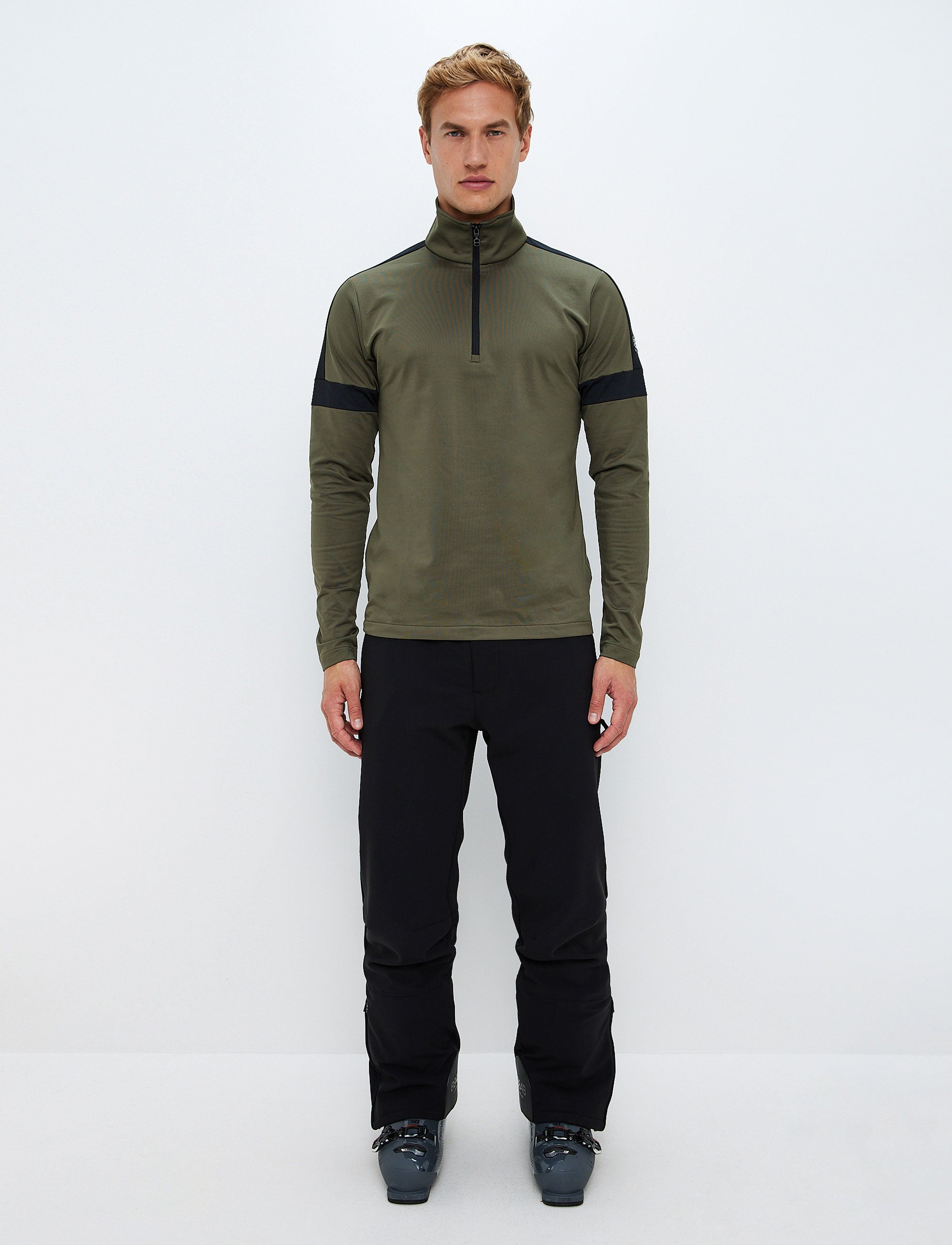 Dino 1/2 Zip Sweat - Army Green