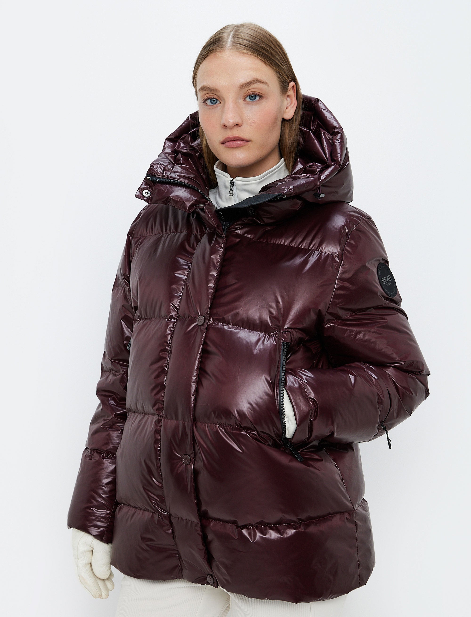 Sarah W Ski Down Jacket - Dk Burgundy