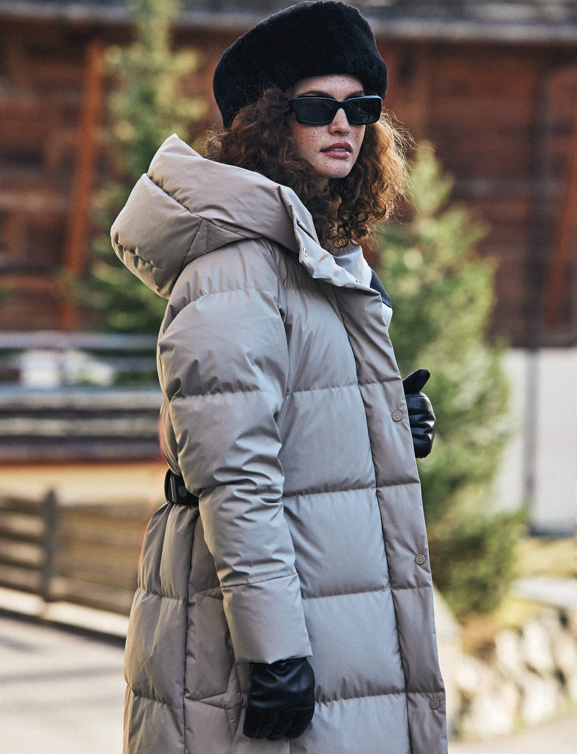 Ruth W Down Coat - Lt Beige