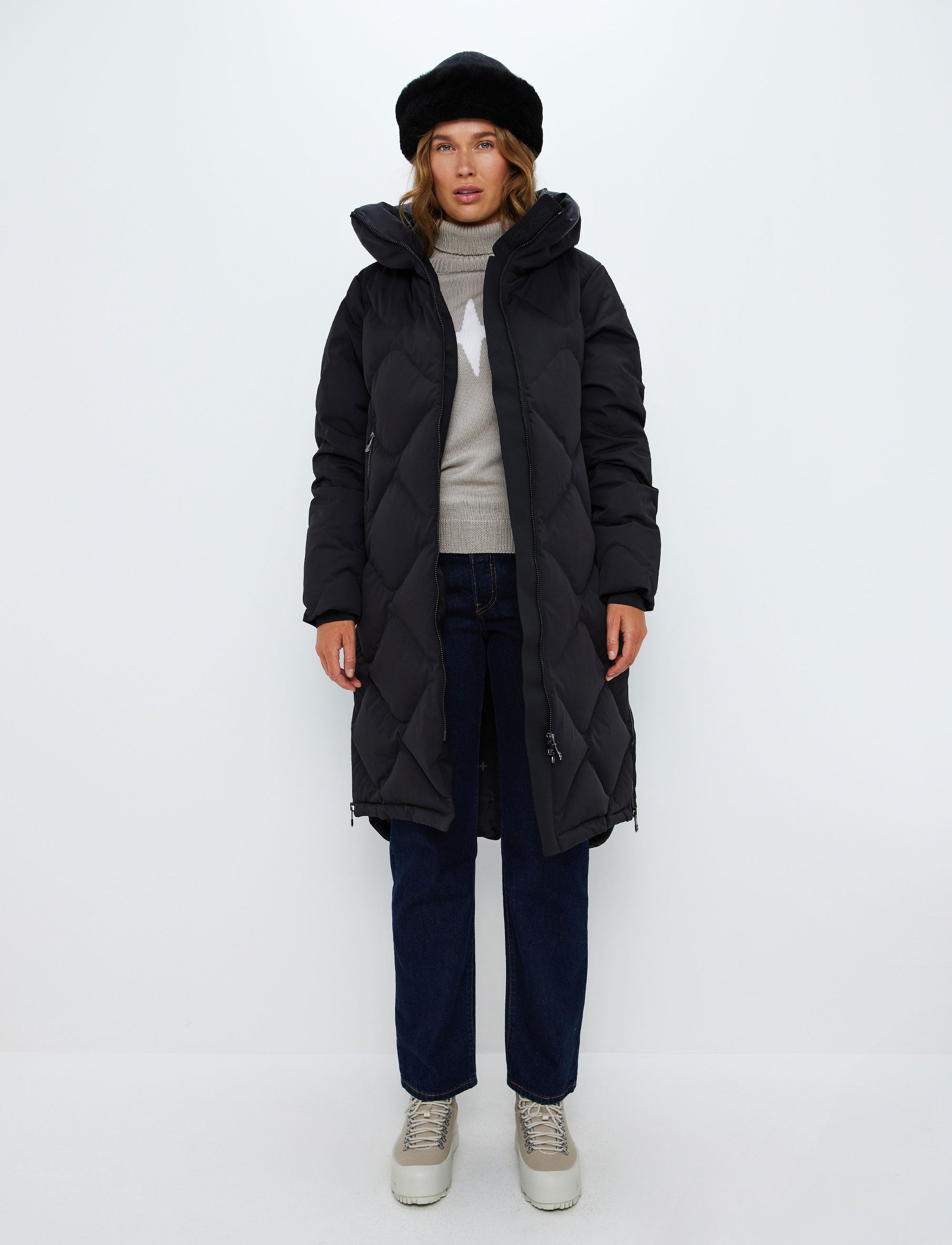 Gwen W Down Coat - Black