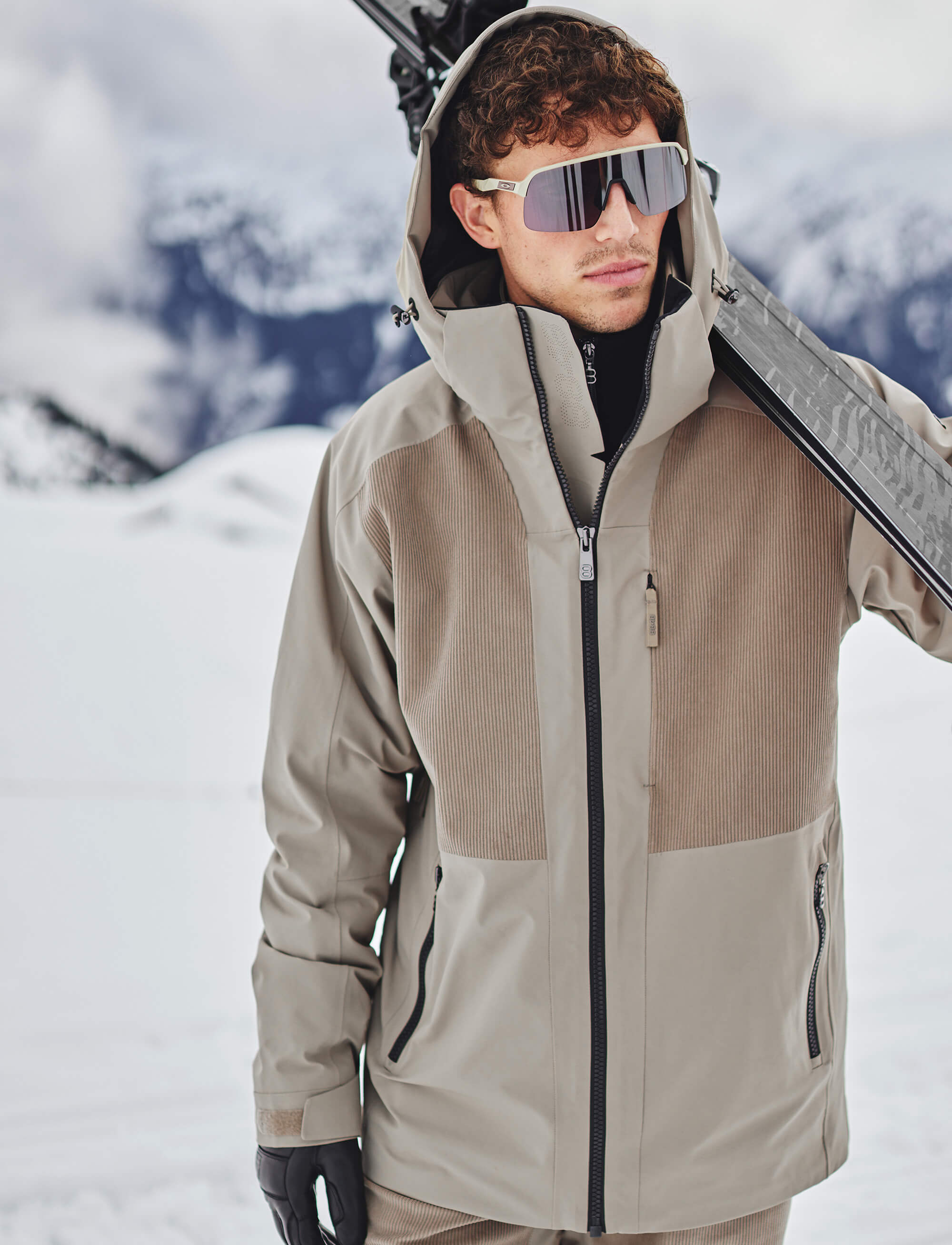 Andrew Cord Ski Jacket - Beige