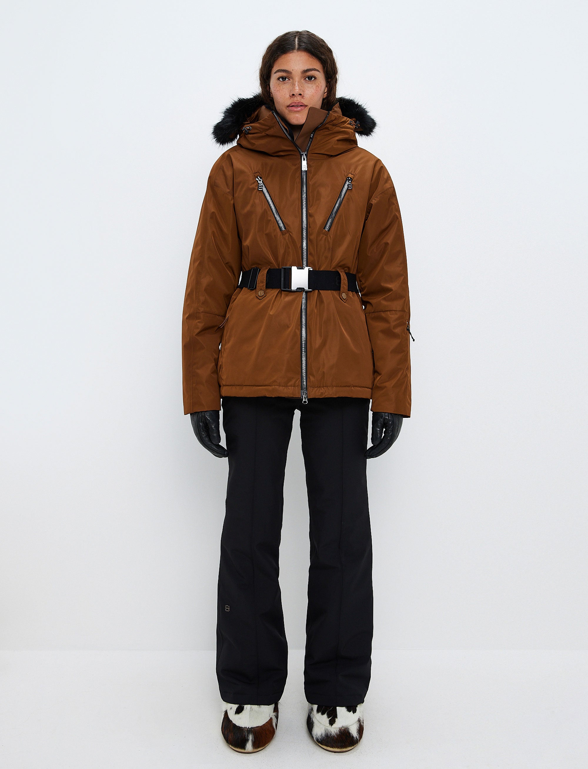 Perla W Ski Jacket - Cashmere Brown