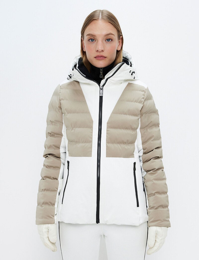 Audrey W Ski Jacket - Blanc/Lt Beige