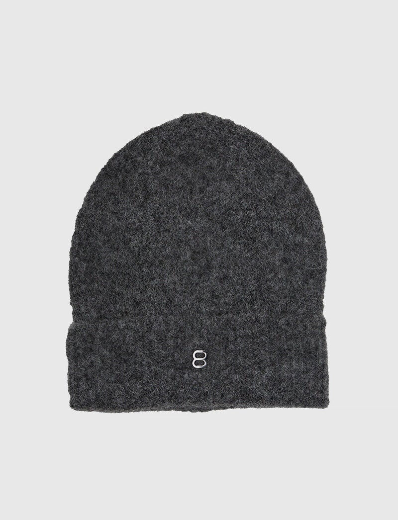 Emma Wool Beanie - Dk Grey