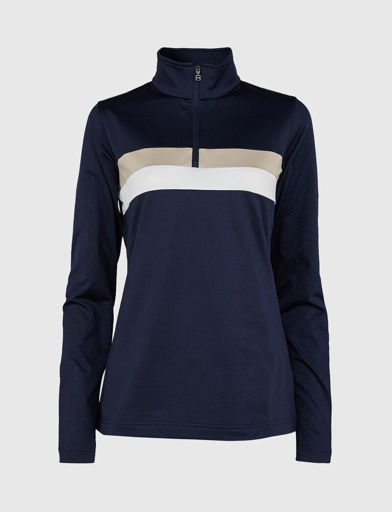 Lexie W Sweat - Navy/Lt Beige