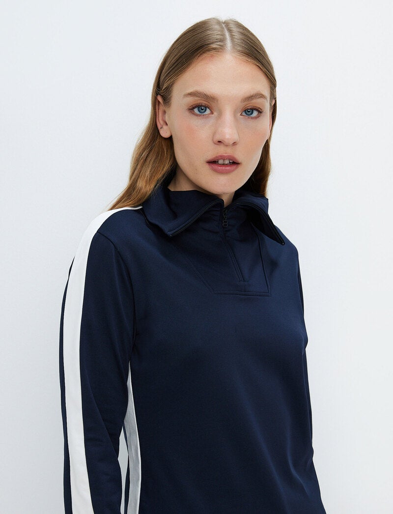 Vanessa W 1/2 Zip Sweat - Navy