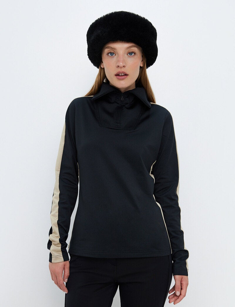 Vanessa W 1/2 Zip Sweat - Black