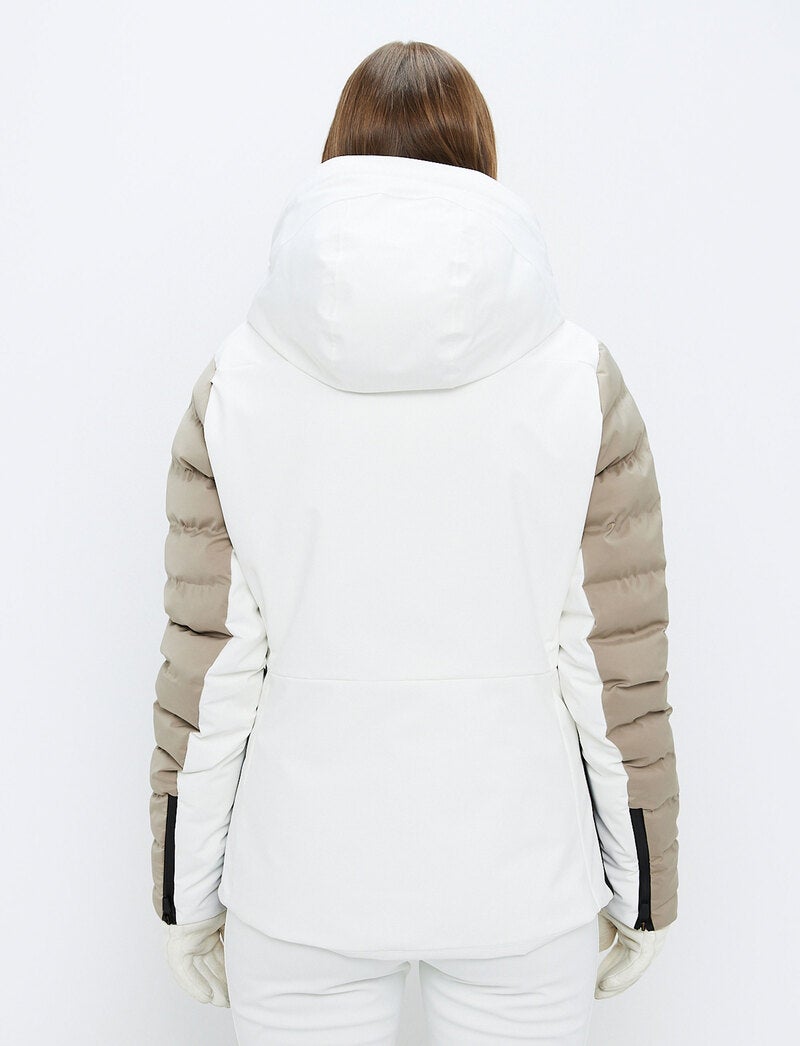 Audrey W Ski Jacket - Blanc/Lt Beige