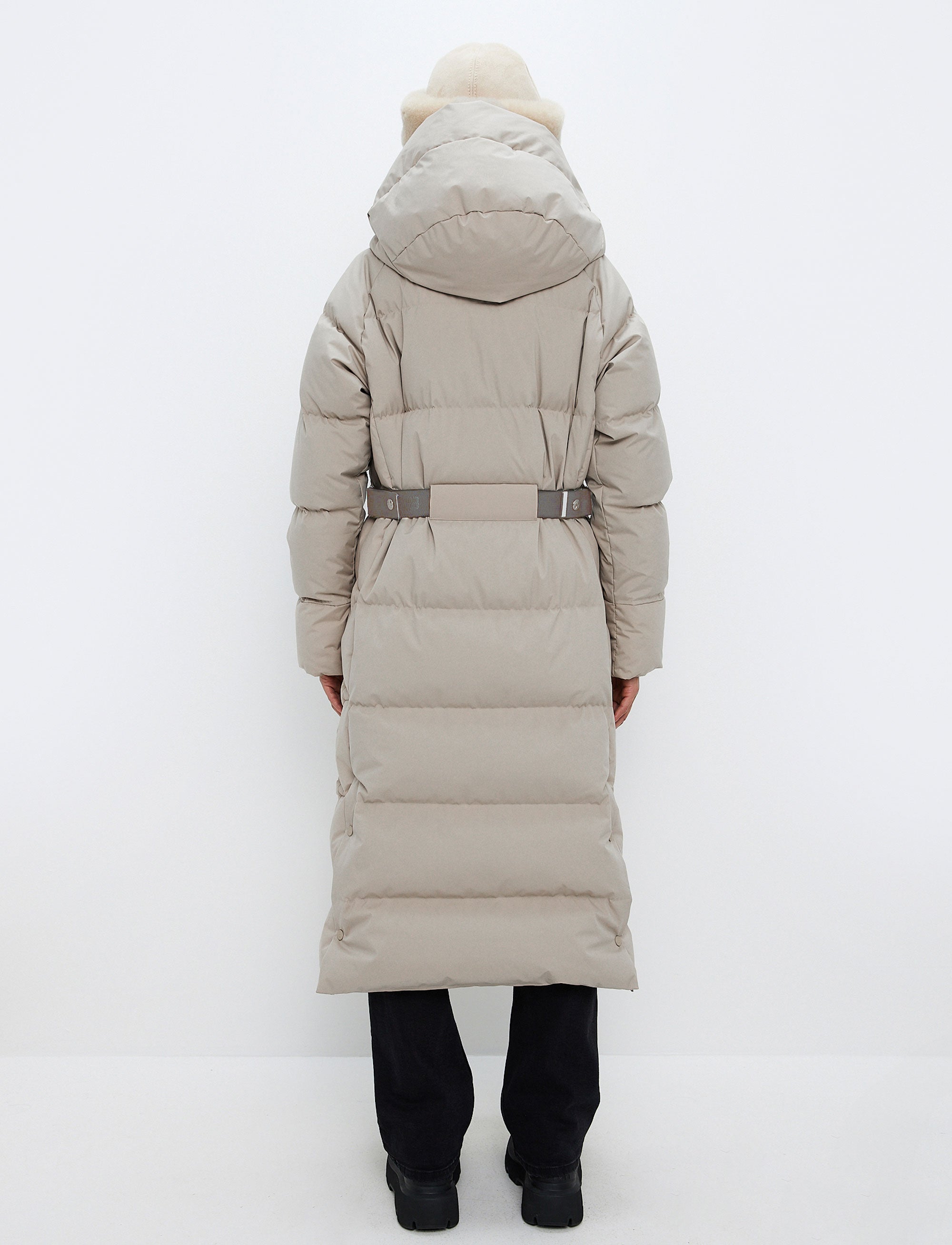 Ruth W Down Coat - Lt Beige