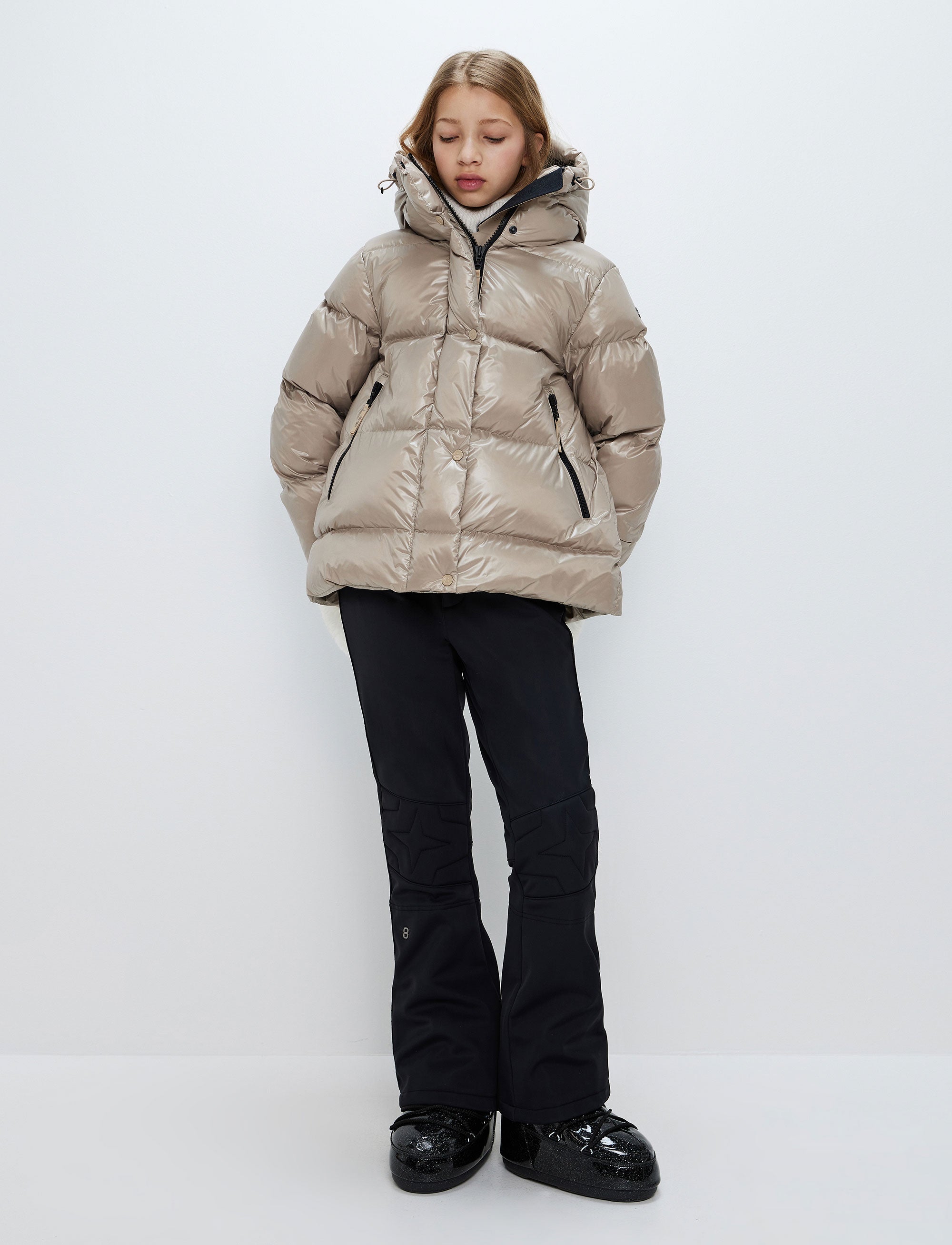 Saga Jr Ski Jacket - Lt Beige