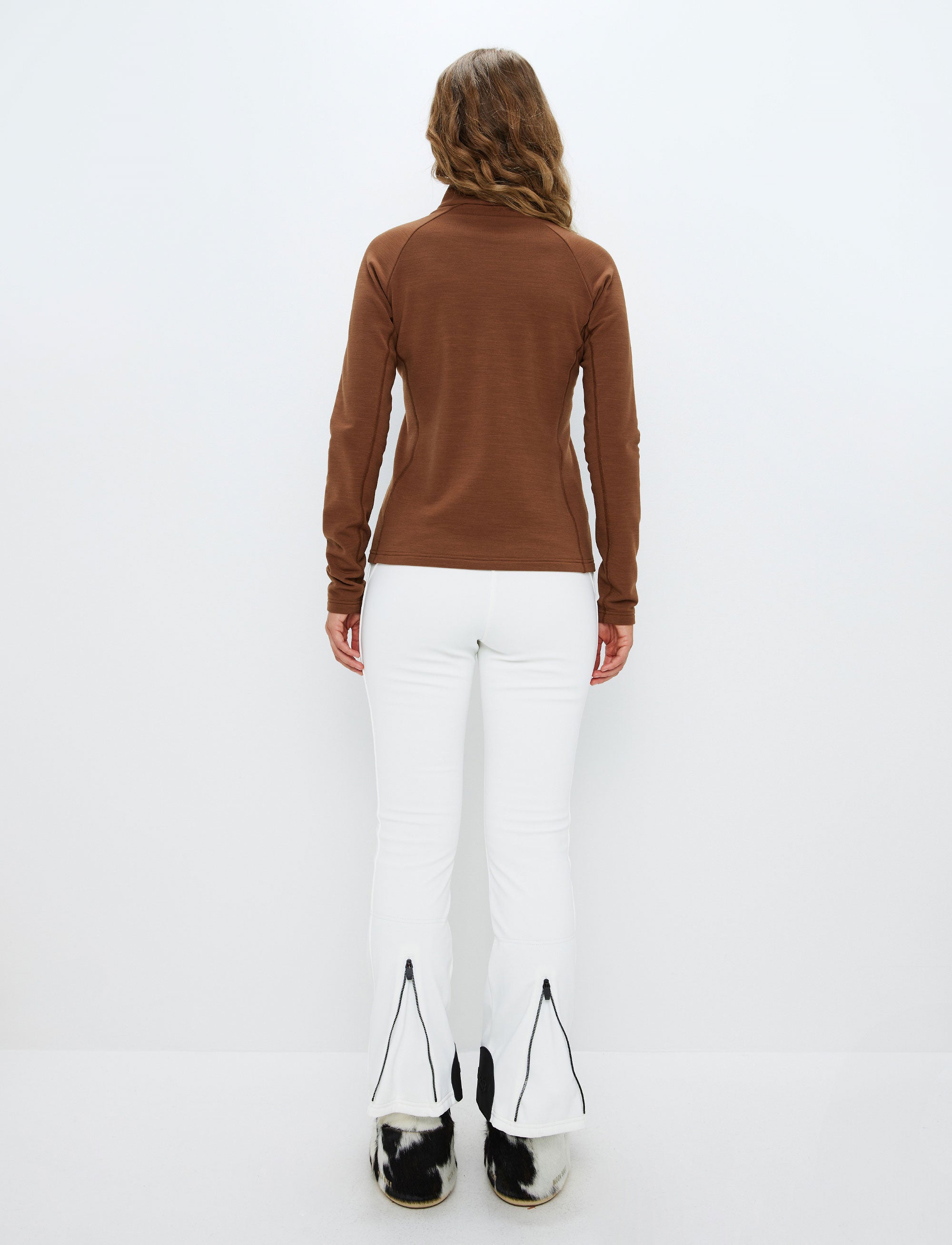 Hallie W Wool Sweat - Cashmere Brown