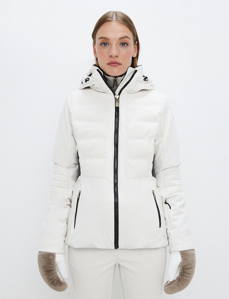 Clarice W Cord Ski Jacket - Winter White